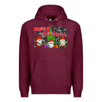 Burgundy Merry Christmas - Gnome - Gnome Premium Hoodie - Bettercallsaul