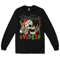Black christmas vibes skeleton Long Sleeve Tee - Jasminsmagicworld