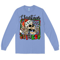 Colony Blue christmas vibes skeleton Long Sleeve Tee - Jasminsmagicworld