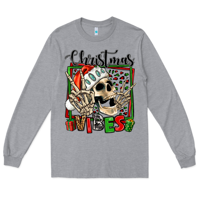 Christmas Vibes Skeleton Long Sleeve Tee by Jasminsmagicworld | Teevron