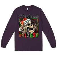 Plum christmas vibes skeleton Long Sleeve Tee - Jasminsmagicworld
