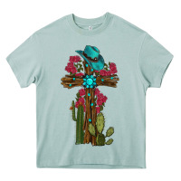 Arona Gemstone Cross With Cactus Heavy Core Tee - RanaPortraitStore