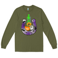 Army Green horseshoe halloween Long Sleeve Tee - AdoDesignShop
