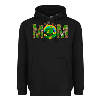 Black Western Mom With Shamrock Heavyweight Hoodie - BundleAndBundleShop