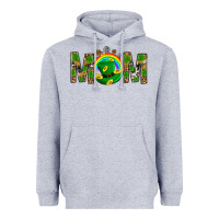 Heather Grey Western Mom With Shamrock Heavyweight Hoodie - BundleAndBundleShop