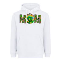 White Western Mom With Shamrock Heavyweight Hoodie - BundleAndBundleShop
