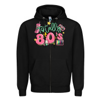 Black totally 80s retro vintage Zipper Hoodie - MaliasSmallBusiness