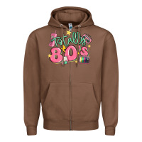 Chestnut totally 80s retro vintage Zipper Hoodie - MaliasSmallBusiness
