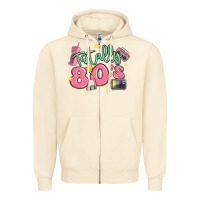 Sandshell totally 80s retro vintage Zipper Hoodie - MaliasSmallBusiness