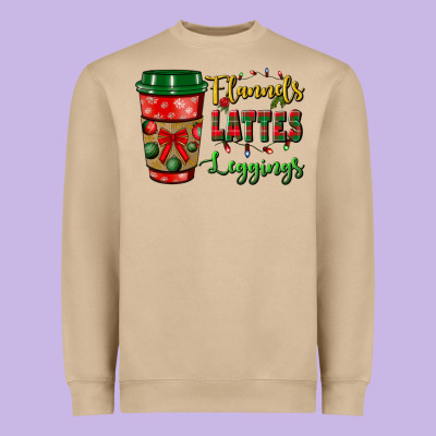 Flannels Lattes Leggings Heavyweight Sweatshirt Designed By Bundleandbundleshop