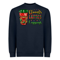 Navy flannels lattes leggings Heavyweight Sweatshirt - BundleAndBundleShop