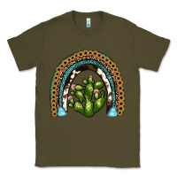 Army Green cactus rainbow Classic Tee - JahusDesignShop