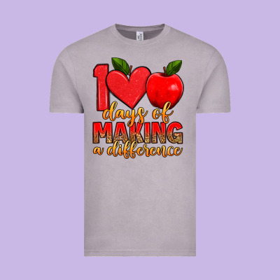 100 Days Of Making A Difference Vintage Tee Designed By Artiststas