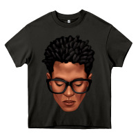 Asphalt black man portrait Heavy Core Tee - texasbilliewilder
