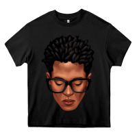 Black black man portrait Heavy Core Tee - texasbilliewilder
