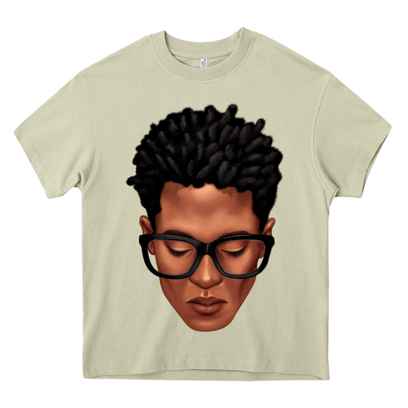 Black Man Portrait Heavy Core Tee by texasbilliewilder | Teevron