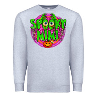 Heather Grey spooky mimi Premium Sweatshirt - BundleAndBundleShop