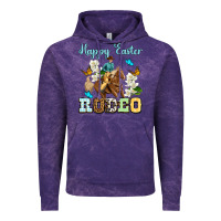 Cloud Purple Happy Easter rodeo Vintage Hoodie - OliviaCreatesArt