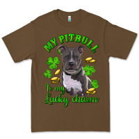 Cacao St. Patrick's Day My Pitbull Is My Lucky Charm Premium Tee - RanaPortraitStore