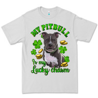 Dove Grey St. Patrick's Day My Pitbull Is My Lucky Charm Premium Tee - RanaPortraitStore