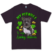 Plum St. Patrick's Day My Pitbull Is My Lucky Charm Premium Tee - RanaPortraitStore