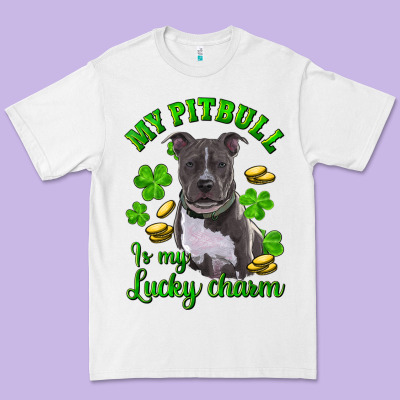 Premium Tee St. Patrick's Day My Pitbull Is My Lucky Charm