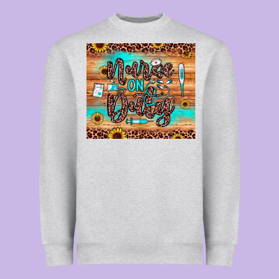 Nurse On Duty Heavyweight Sweatshirt Designed By Jahusdesignshop