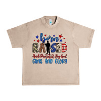 French Oak born raised and protected by god guns and glory Urban Heavy Tee - JahusDesignShop