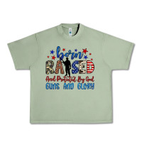 Oil Green born raised and protected by god guns and glory Urban Heavy Tee - JahusDesignShop