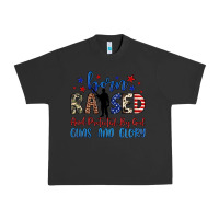 Pigment Black born raised and protected by god guns and glory Urban Heavy Tee - JahusDesignShop