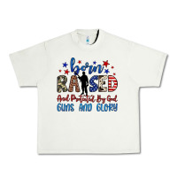 Pistachio born raised and protected by god guns and glory Urban Heavy Tee - JahusDesignShop