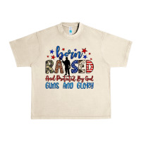 Sandshell born raised and protected by god guns and glory Urban Heavy Tee - JahusDesignShop