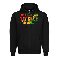 Black black teacher magic juneteenth Zipper Hoodie - MaliasSmallBusiness
