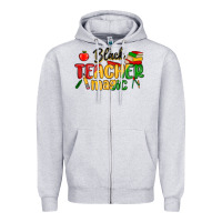 Black Teacher Magic Juneteenth Zipper Hoodie | Teevron