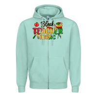 Seafoam black teacher magic juneteenth Zipper Hoodie - MaliasSmallBusiness