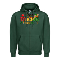 Sports Green black teacher magic juneteenth Zipper Hoodie - MaliasSmallBusiness