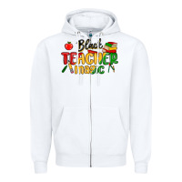 White black teacher magic juneteenth Zipper Hoodie - MaliasSmallBusiness