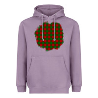 Lavender Christmas Tartan Patch Heavyweight Hoodie - BundleAndBundleShop