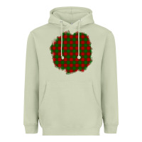 Matcha Christmas Tartan Patch Heavyweight Hoodie - BundleAndBundleShop