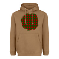Toasted Coconut Christmas Tartan Patch Heavyweight Hoodie - BundleAndBundleShop