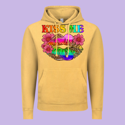 Lgbtq Kiss Me Vintage Hoodie Designed By Hra Design Shop