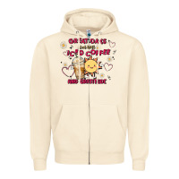 Sandshell great days start with iced coffee and gratitude Zipper Hoodie - MaliasSmallBusiness