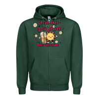 Sports Green great days start with iced coffee and gratitude Zipper Hoodie - MaliasSmallBusiness