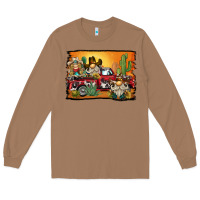 Toasted Coconut western truck cowboy gnome background Long Sleeve Tee - BarkalooDesign