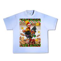 Grape Ice Christmas rooster Urban Heavy Tee - Artiststas