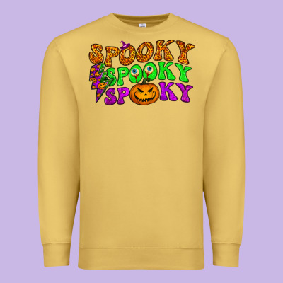 Spooky With Lightning Bolt Premium Sweatshirt Designed By Bundleandbundleshop