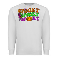 Dove Grey spooky with lightning bolt Premium Sweatshirt - BundleAndBundleShop