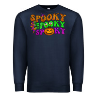 Navy spooky with lightning bolt Premium Sweatshirt - BundleAndBundleShop