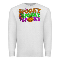 Oatmeal Heather spooky with lightning bolt Premium Sweatshirt - BundleAndBundleShop