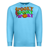Ocean Blue spooky with lightning bolt Premium Sweatshirt - BundleAndBundleShop